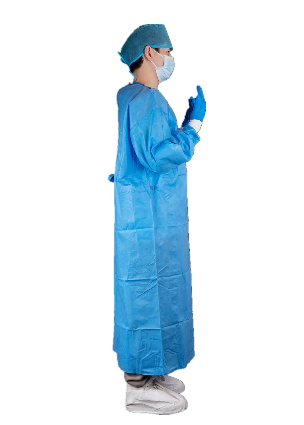 Doctor Use Disposable SMS Surgical Gown with Reinforced Material for Prevent Virus and Fluid
