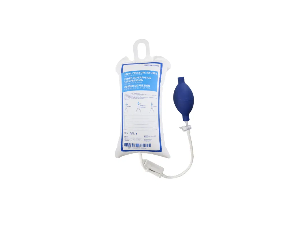 Blood and Fluid Quick Infusion Medical Disposable Infusion Pressure Bag 500ml