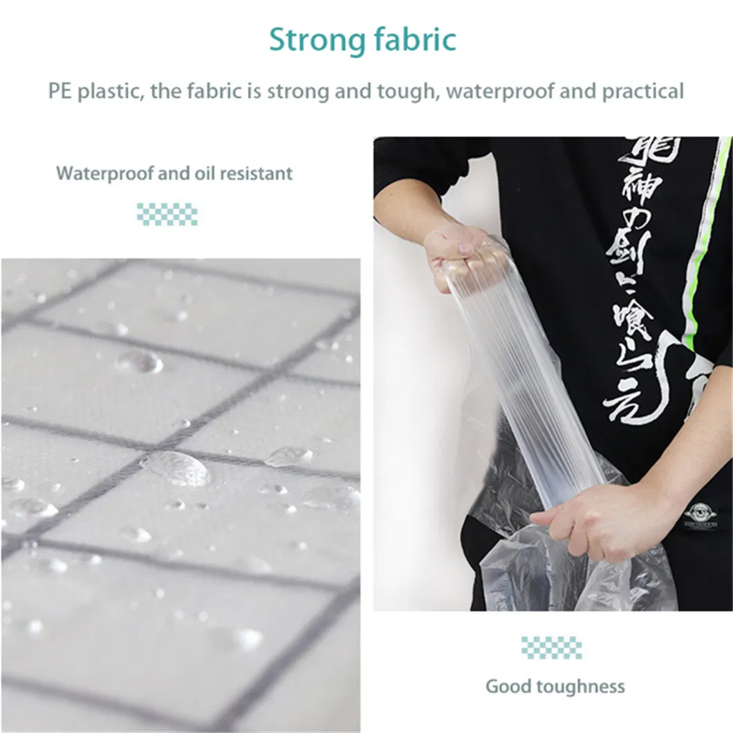Transparent Kitchen PE Disposable Plastic Apron