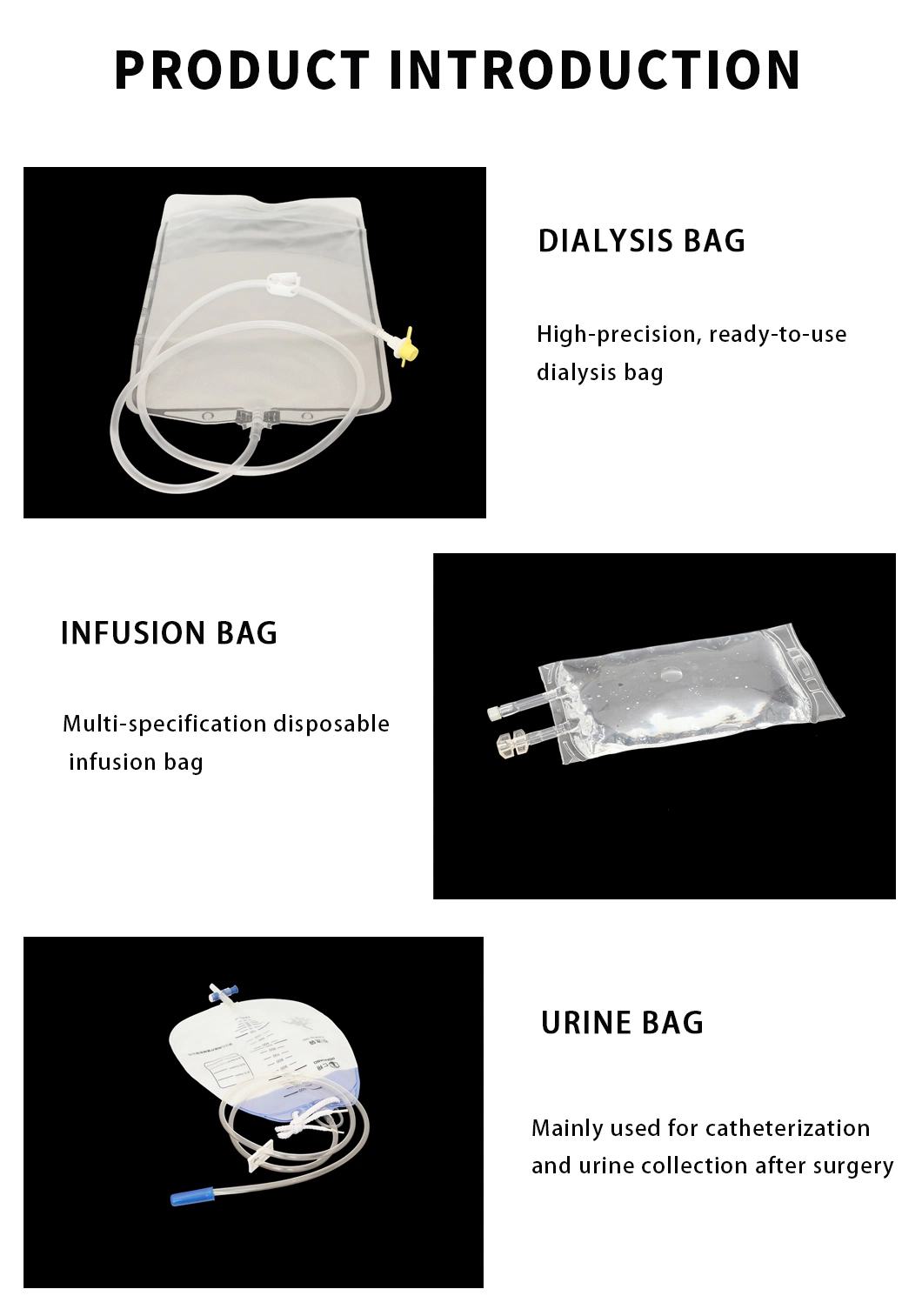 Luxury Urinary Drainage Bag with Cross Value Anti- Reflux