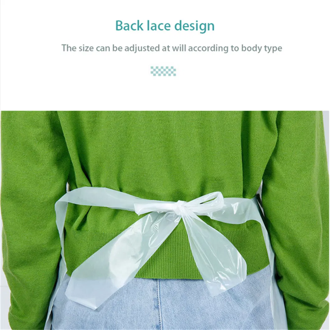 Transparent Kitchen PE Disposable Plastic Apron