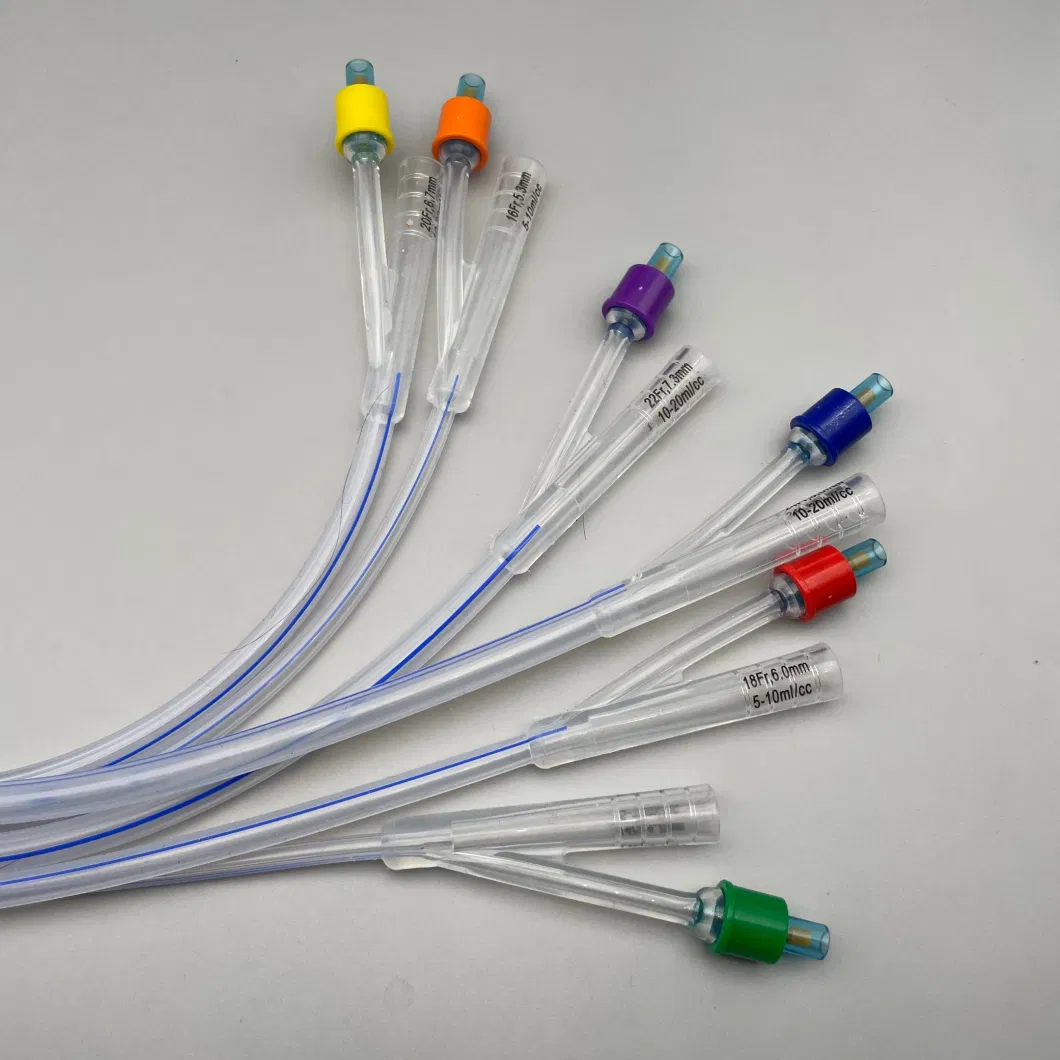 Connection Single-Use Custom 100% Silicone Different Custom Size PVC Foley Urinary Catheter