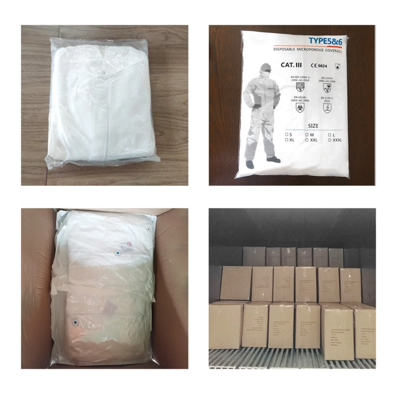 40g PP Disposable Non-Woven Protective Coverall Paint Jumpsuit