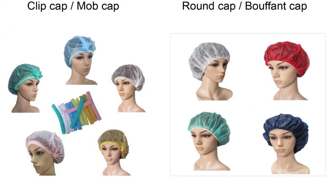 Disposable Nonwoven Worker Peaked Cap, PP Worker Caps