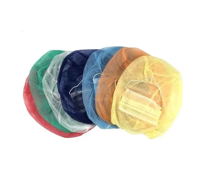 Non Woven Disposable Pirate Cap Astro Caps Head Cover Astronaut Hair Nets Bouffant Hood Cover Protective Headgear Caps