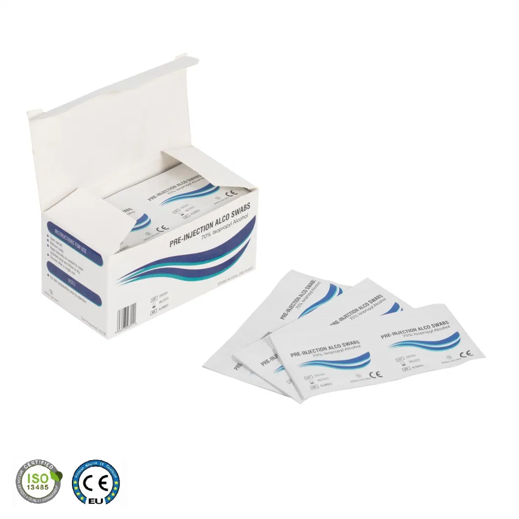 3.15% Chg Pad 70% Ipa Isopropyl Alcohol Swab Skin Antisepsis Preinjection Skin Preparation Alco Swabs