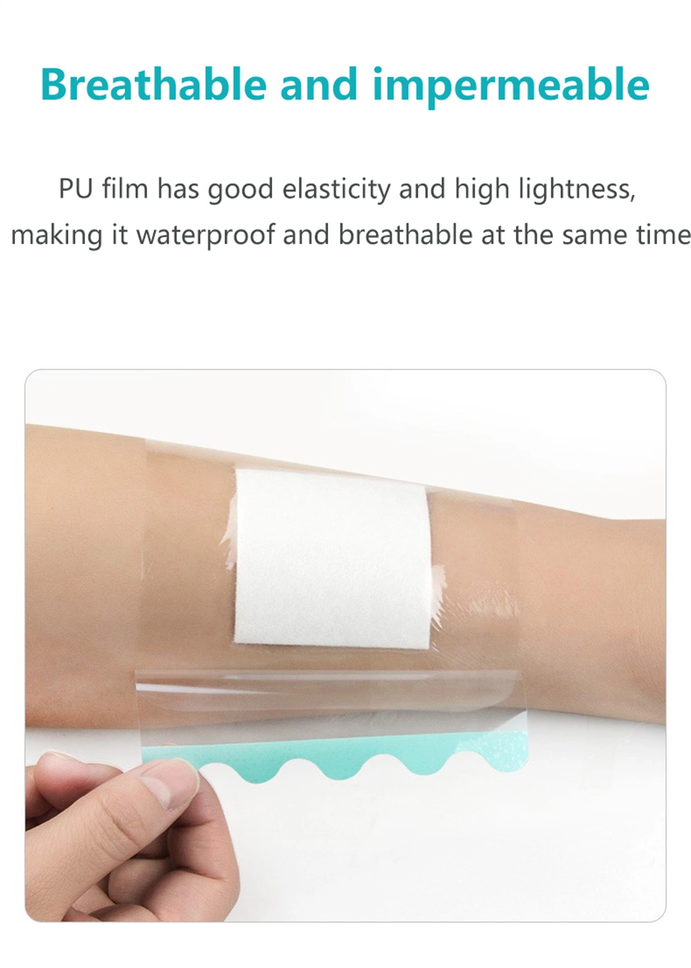 CE and FDA Hospital Material IV Dressing for Catheter Fixing Surgical PU Transparent Film Wound Dressing