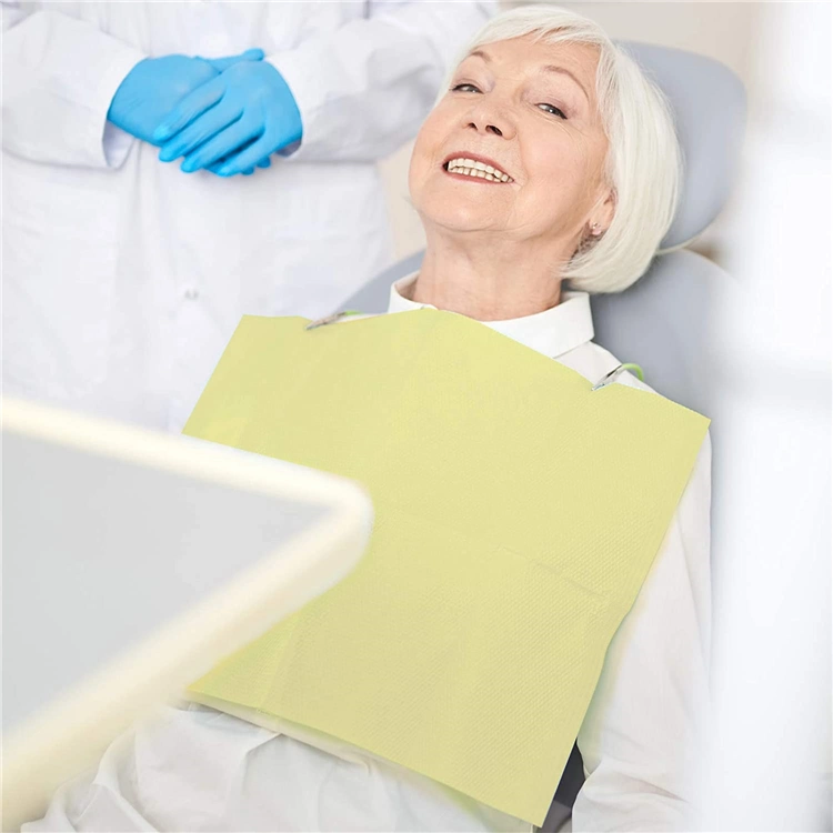 Disposable Patient Bibs 13&quot; X 18&quot; Lap Cloth 3 Ply Waterproof for Dentist or Medical Tray Cover