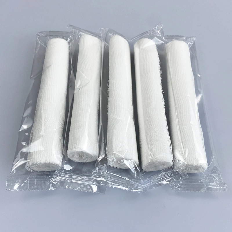 Medical Hemostetic Bandage Absorbent Cotton Gauze Bandage Roll