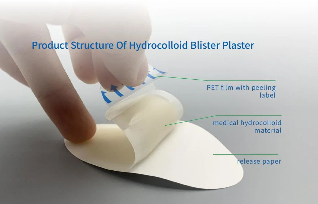 Hydrocolloid Wound Dressing 44*69mm Hydrocolloid Patch Foot Blister Plaster