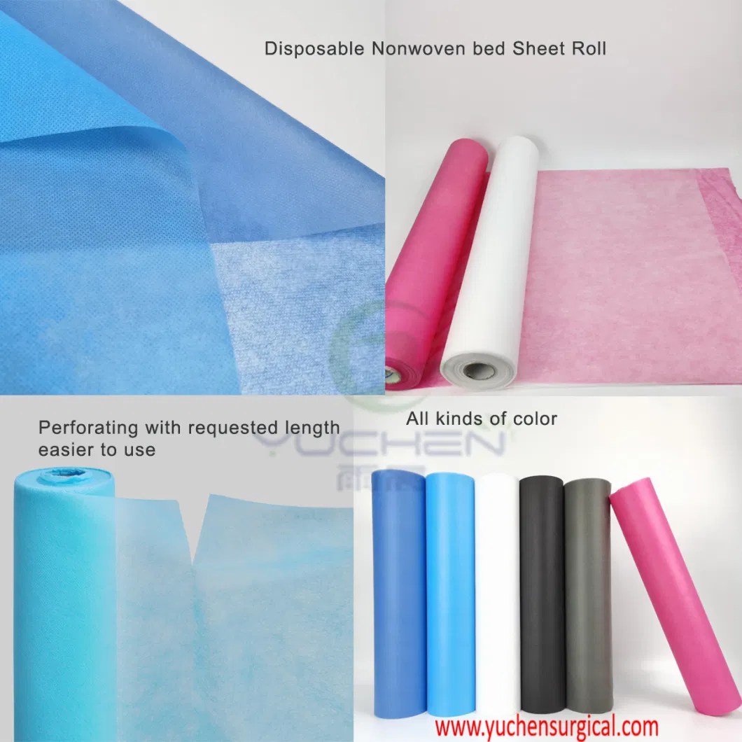 Disposable SMS Non-Woven Bed Sheets and Bed Cover for SPA Beauty Saloon and Medical Use
