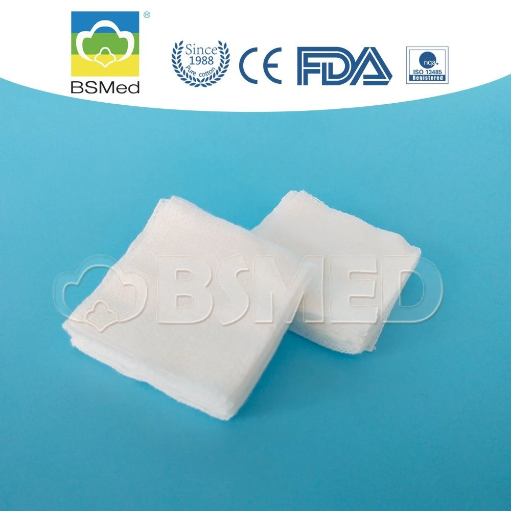 CE ISO Approved Medical Disposable Absorbent Cotton Gauze Swab with/Without X-ray