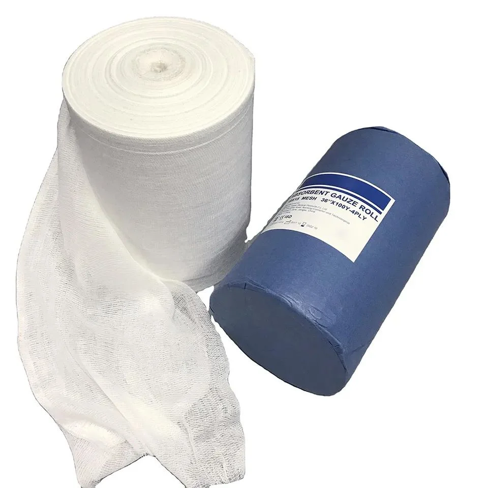 Bleached Absorbent Cotton Medical Gauze Roll