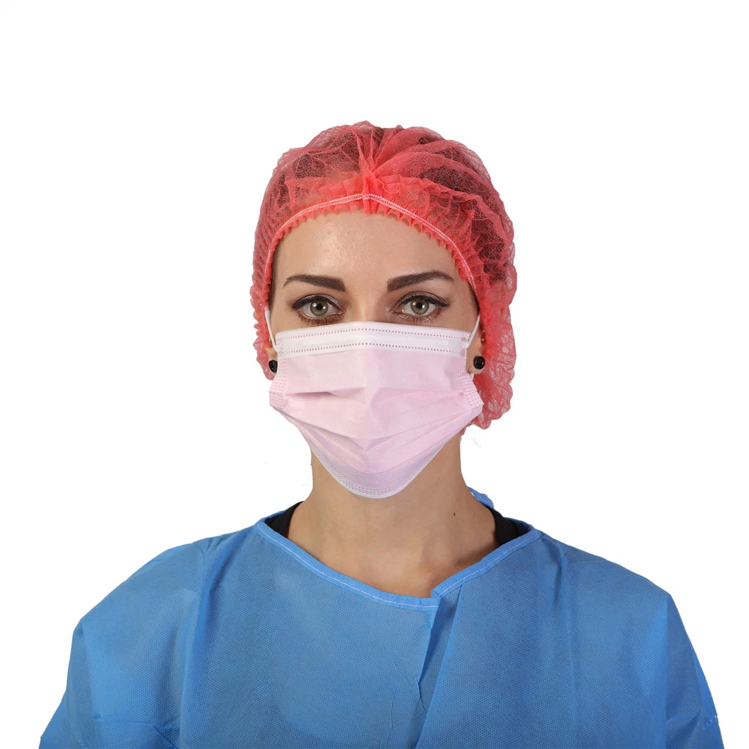 Non-Woven Disposable Doctor Cap Operation Room Surgeon Hat Tie on Surgical Cap