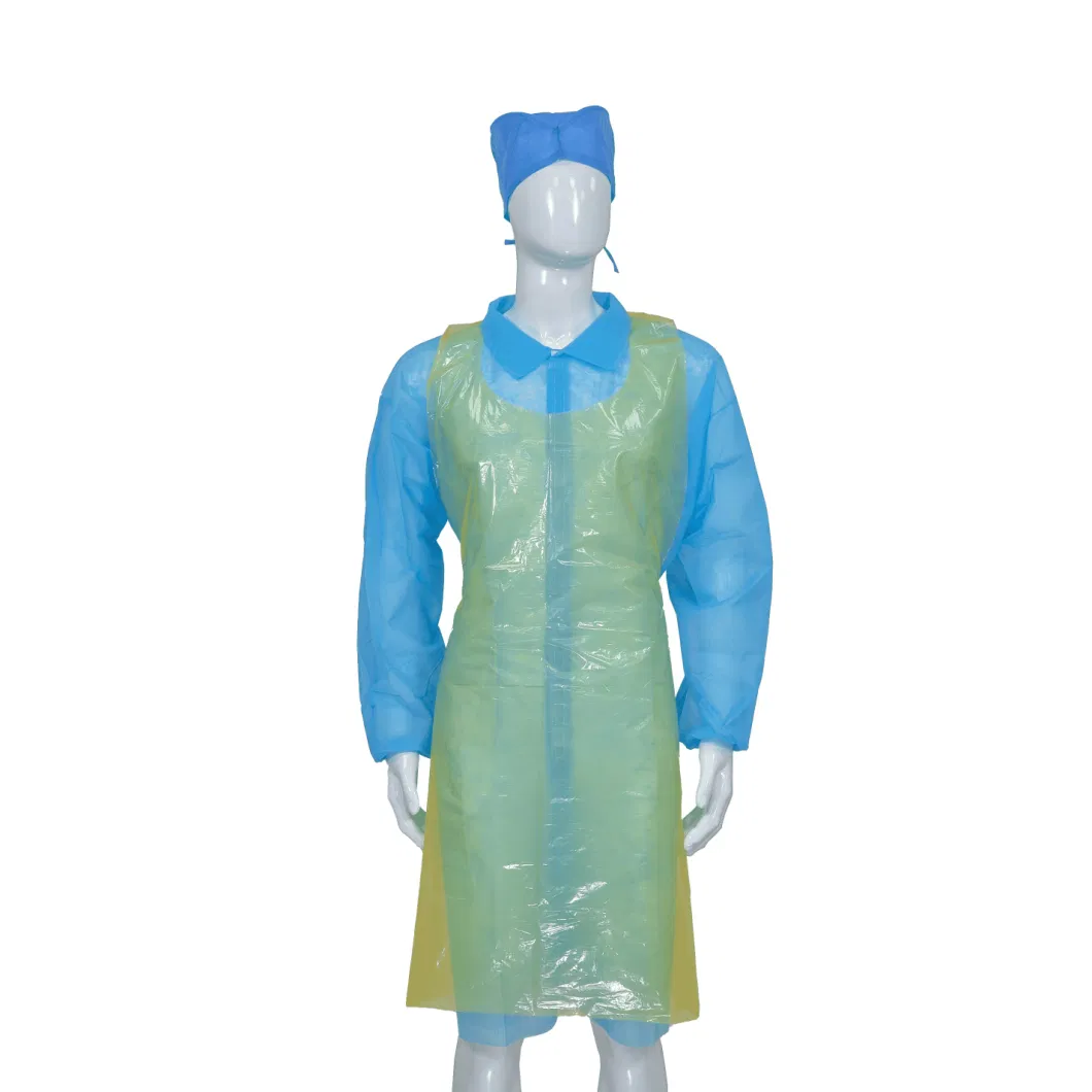 Disposable Medical Use PE Apron Without Sleeves Kitchen Use Colorful Waterproof Plastic Apron/Kitchen Use