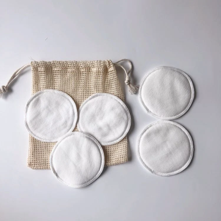 2layers Bamboo Cotton Make up Remover Pads with Customized Label