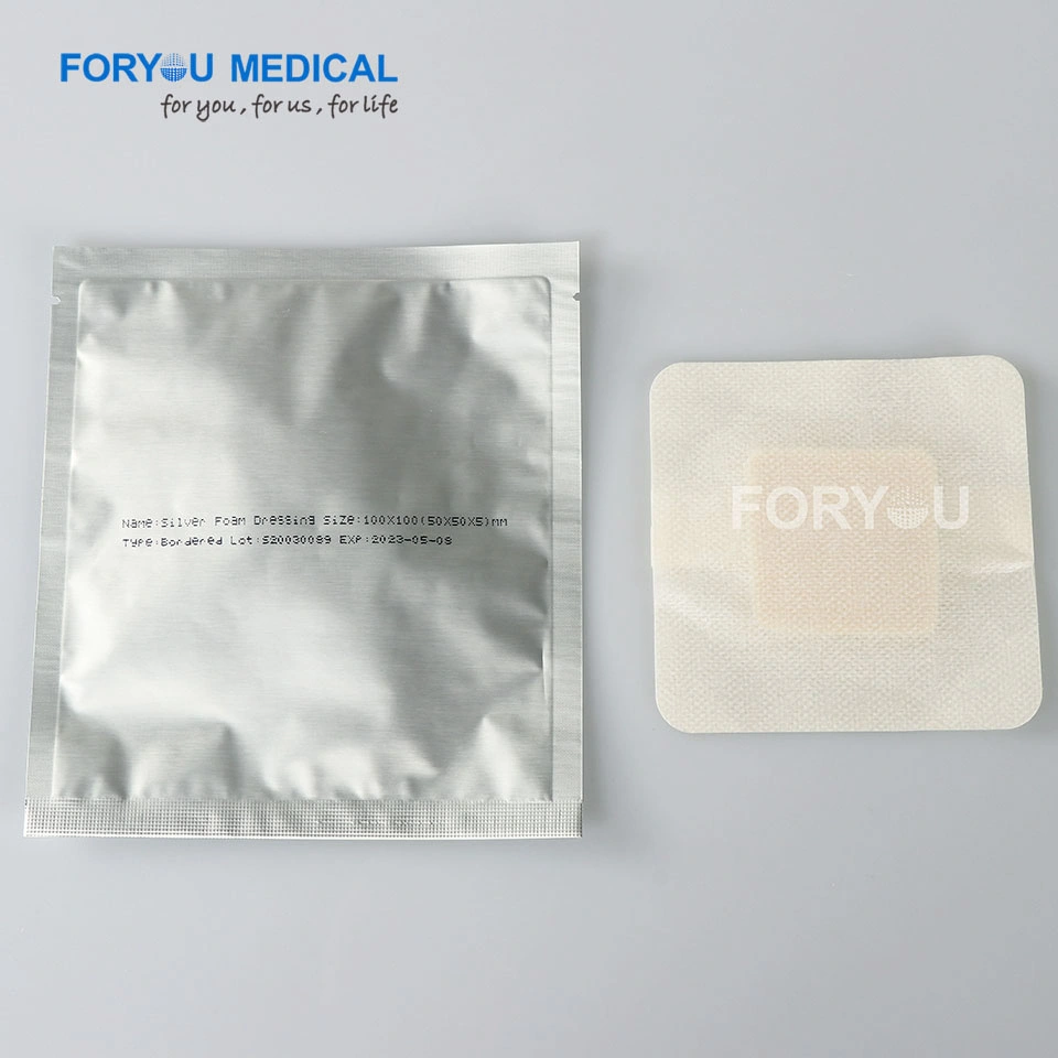 for Ulcer Pressure &amp; Diabetic Wound Care Silver Foam Dressing (non adhesive &amp; adhesive)