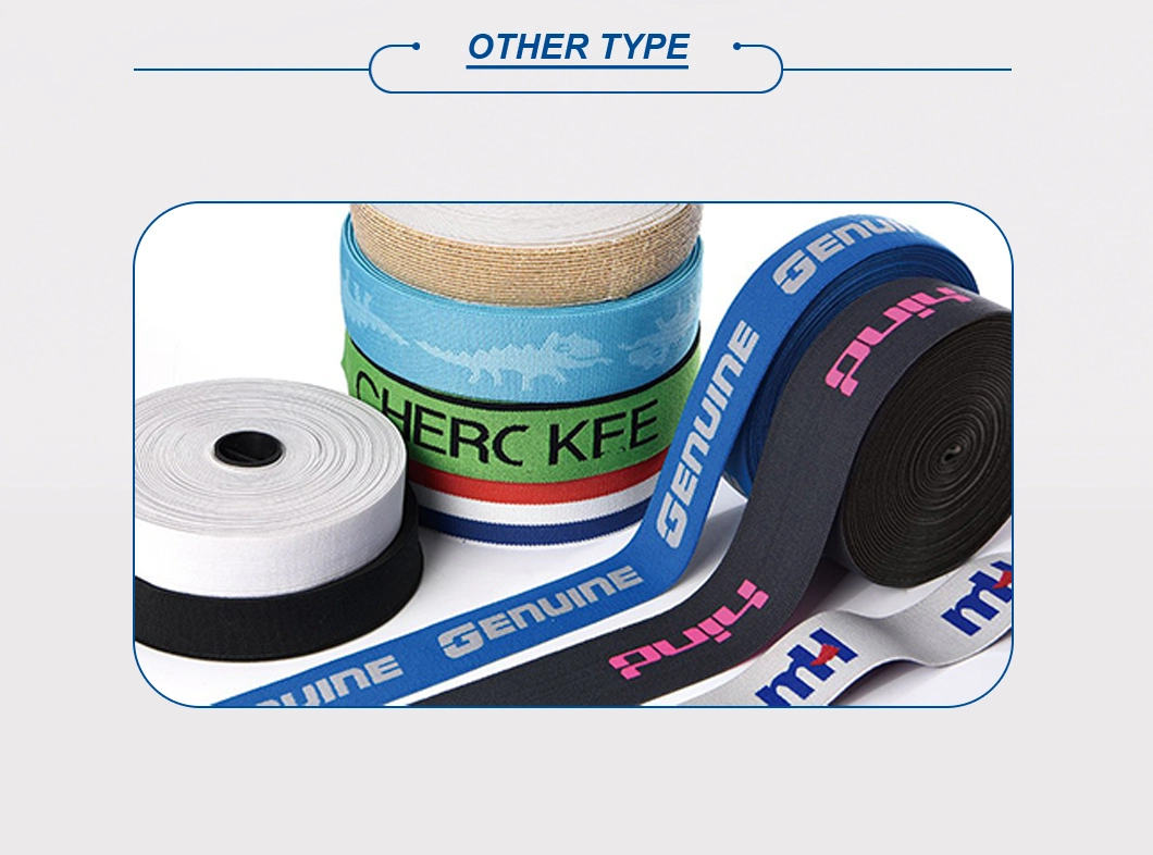 Custom High Stretch Crochet Polyester Knitted Elastic Tape for Waistband/ Sports Pants Strap