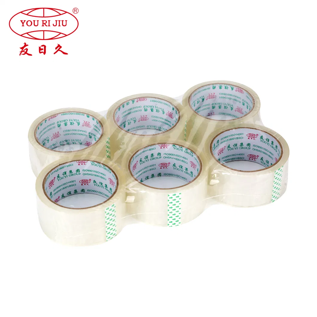 30% off Yourijiu Crystal Yellowish Waterproof Clear BOPP OPP Adhesive Packaging Economic Grade Customized Design Easy Tear Tape