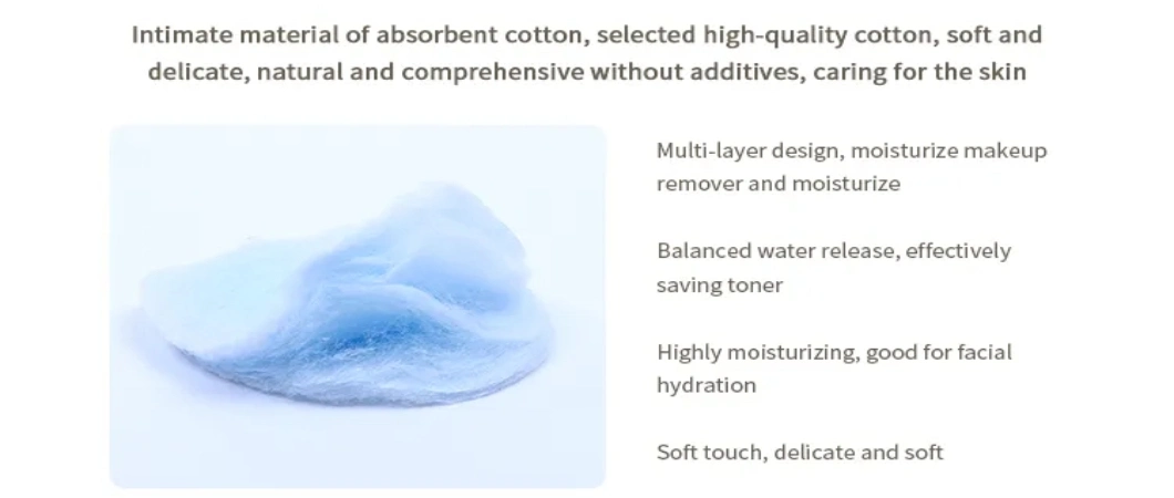 100% Natural Quality Cotton Degreasing Cosmetic Microfiber Pads Hot Sell Disposable Absorbent Remover Cotton Pads