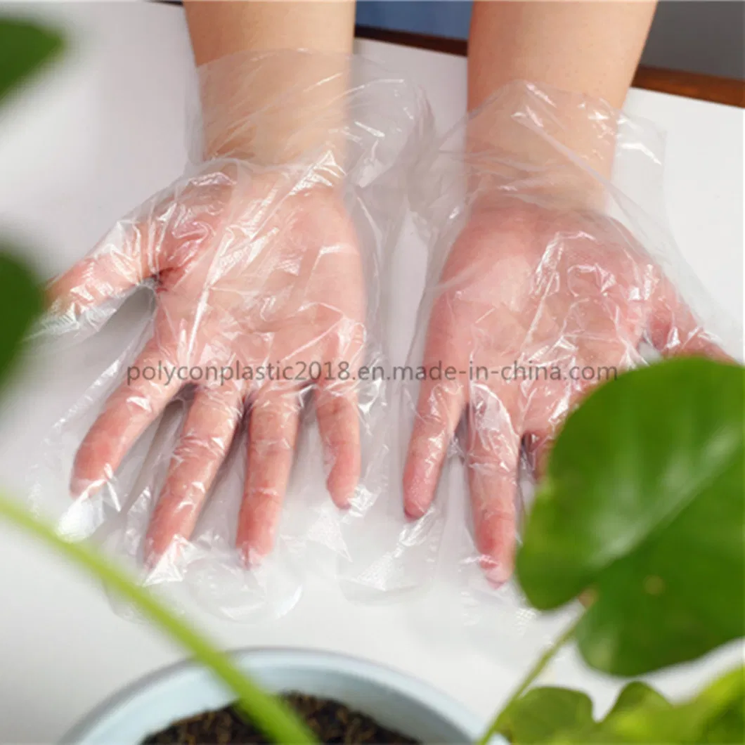 Hot Selling High Quality Wholesale Cleaning Plastic PE Disposable Embossing Gloves