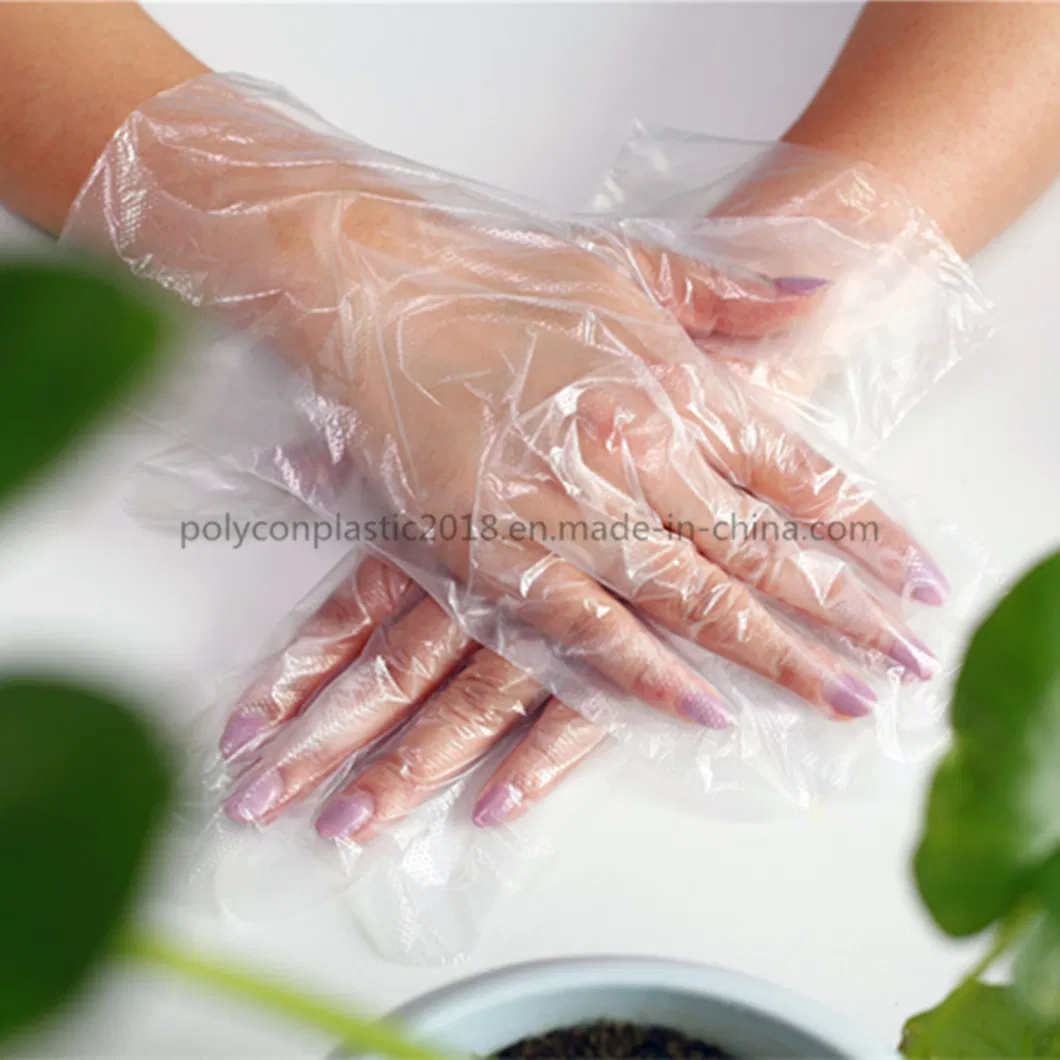 Hot Selling High Quality Wholesale Cleaning Plastic PE Disposable Embossing Gloves