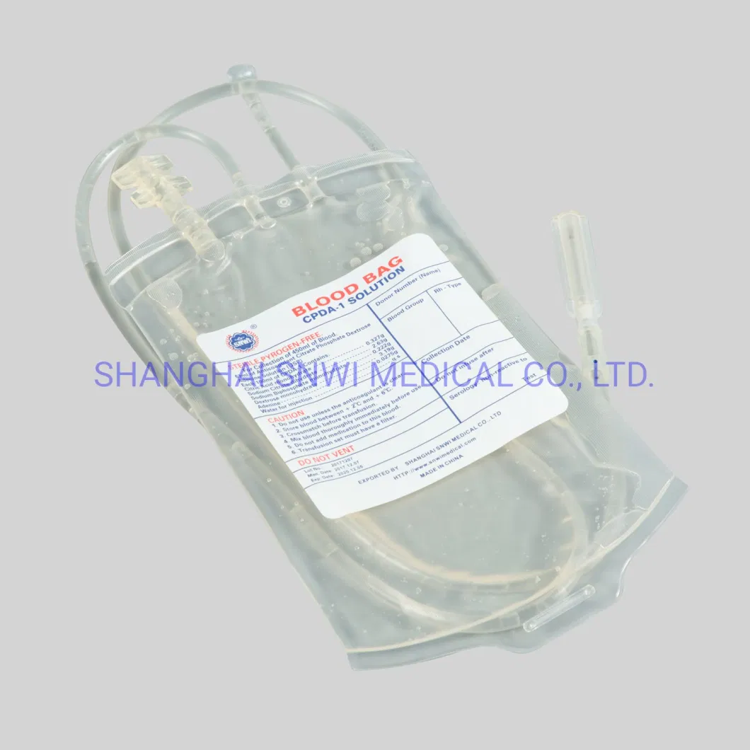 CE&ISO Certification Single, Double, Triple, Quadruple Type Medical Disposable Plastic Blood Bags with Factory Price