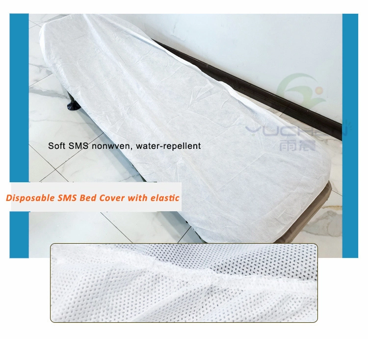Disposable SMS Non-Woven Bed Sheets and Bed Cover for SPA Beauty Saloon and Medical Use