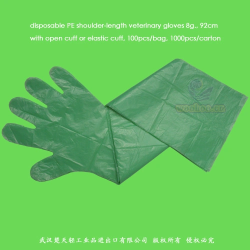 Plastic/Rectal/CPE/LDPE/EVA/Polyethylene/Disposable PE Veterinary Gloves with Shoulder Length Full Arm Long Sleeve for Animal Husbandry/Artificial Insemination