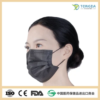  Maschera facciale monouso chirurgica Dental Black 3 veli Medica TypeIIR BFE Maschera chirurgica al 99%