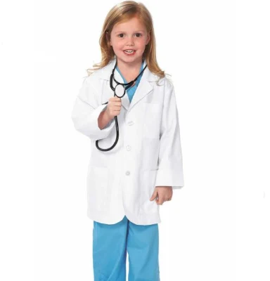  Vestiti da laboratorio all&prime;ingrosso personalizzati per bambini Vesti i bambini Dottori bianchi Spettacolo Bianco per bambini