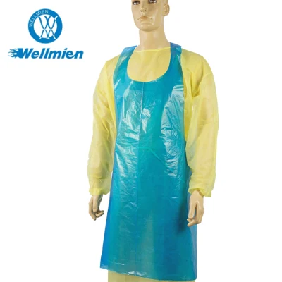  In PE plastico monouso in HDPE LDPE medico impermeabile agli strappi per cucina alimentare Grembiule