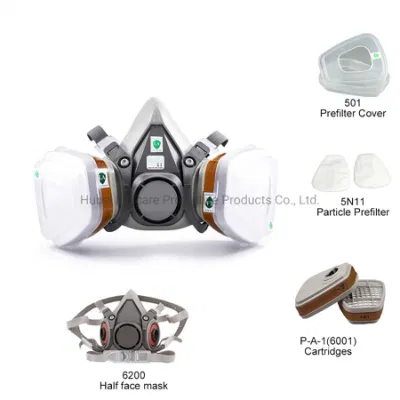  Maschera per gas di polvere per semiflesso riutilizzabile per semiflesso facciale antiriflesso industriale, 6200, 7500, 7502, semimaschera, Respiratore di gas.