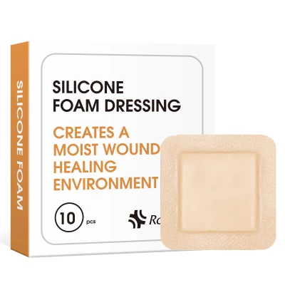  Adesivo medico schiuma di silicone per ferite, cinque strati, alta assorbenza