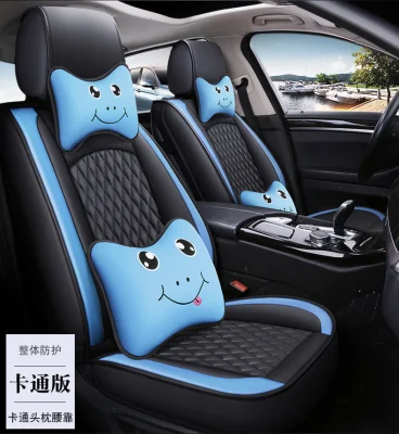  Coprisella per auto in pelle PU personalizzata e alla moda, pelle artificiale, universale Coprisedile auto a 5 posti per auto universali