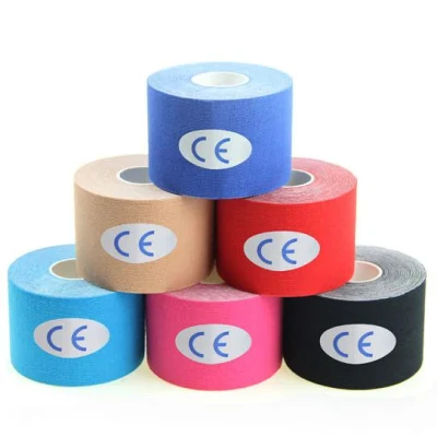  Vendita all&prime;ingrosso Big Roll cotone impermeabile tessuto sportivo elastico autoadesivo Nastro per chinesiologia