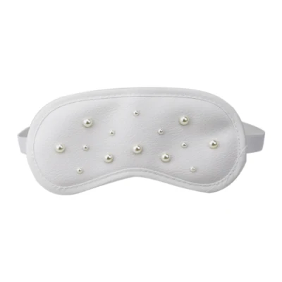 All&prime;ingrosso White Eye Patch PU Soft Bean Bag buona sonno Personalizzazione Pearl personalizzata Sleeping Eye maschere Amazon Novelty Funny per Ombreggiatura di un&prime;estetica di viaggio