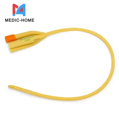  Fornitura di fabbrica medica CH/Fr 16-28 a tre vie rivestito in silicone Foley Catetere con CE ISO