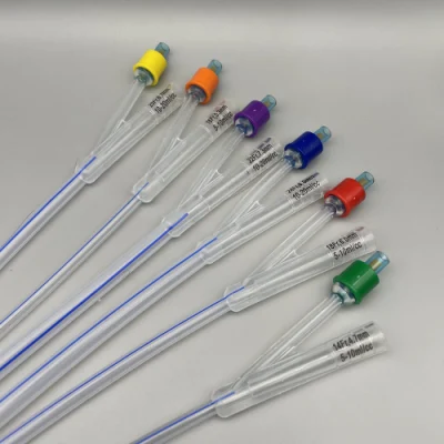  Collegamento monouso personalizzato 100% silicone diverso formato personalizzato PVC Foley Catetere urinario