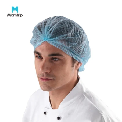  Cappuccio con clip per striscia non tessuto monouso per uso medico CE ISO verde Cappuccio copricapelli con cappuccio a rete con copertura testa