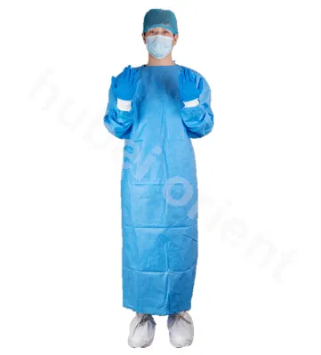  FDA 510K AAMI PB70: 2012 Level-3 collare sterile in velluto blu scuro monouso usare il gown chirurgico SMS