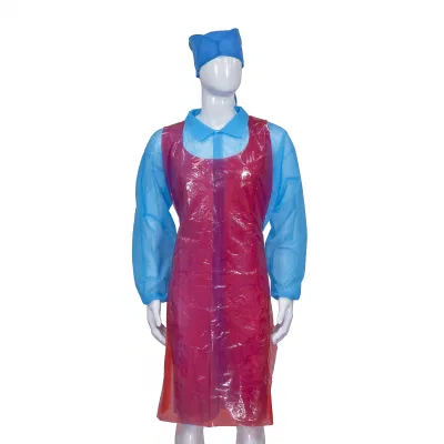  Monouso uso medico grembiule PE senza maniche uso cucina colorato Grembiule/cucina in plastica impermeabile