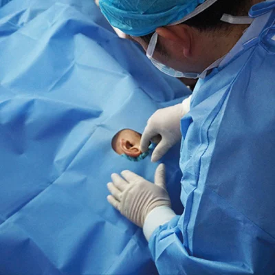  Materiale medico monouso Tende chirurgiche non tessuto/SMS senza nastro adesivo