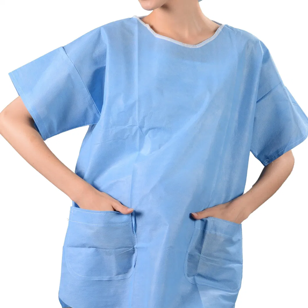 Hot Selling CE Certificated Single Use Non Woven Coat Scrub Suit
