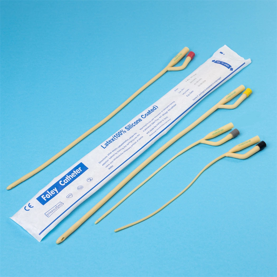 Disposable Sterile 100% Foley Catheter Silicone External 8fr-26fr 2way 3way