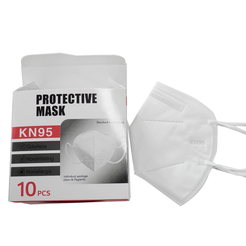 CE Approved Disposable Folded Valved Non-Woven Fabric Adjustable KN95 FFP2 Dust Face Masks