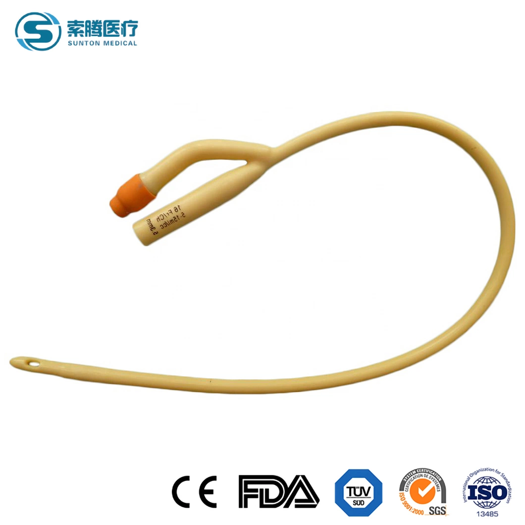 Medical Disposables Sterile 2/3 Way Latex Silicone Balloon Foley Urinary Drainage Catheter for Adult/Pediatric CE/ISO Certificate Fr06-30