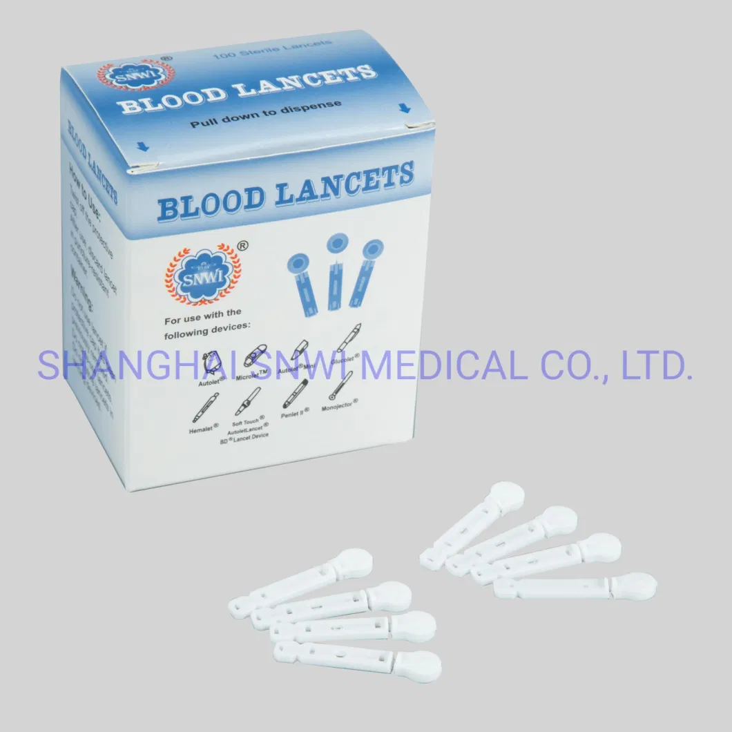Disposable Medical Supply Sterile Blood Lancet Plastic Twist Type for Hospital Use
