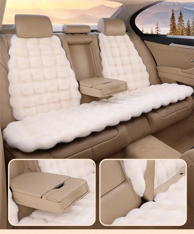 2024 Luxury Warm Winter Seat Cover China Factory Wholesale Fashion Sheepskin Car Seat Cushion Covers