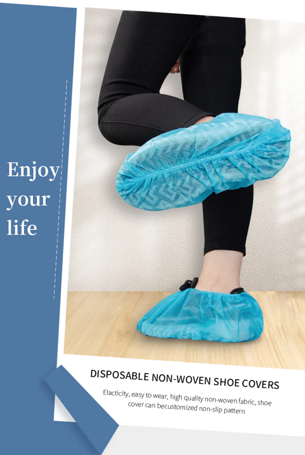 Factory Directly Supply Great Quality Disposable Non Slip Medical PP PE CPE Shoe Cover